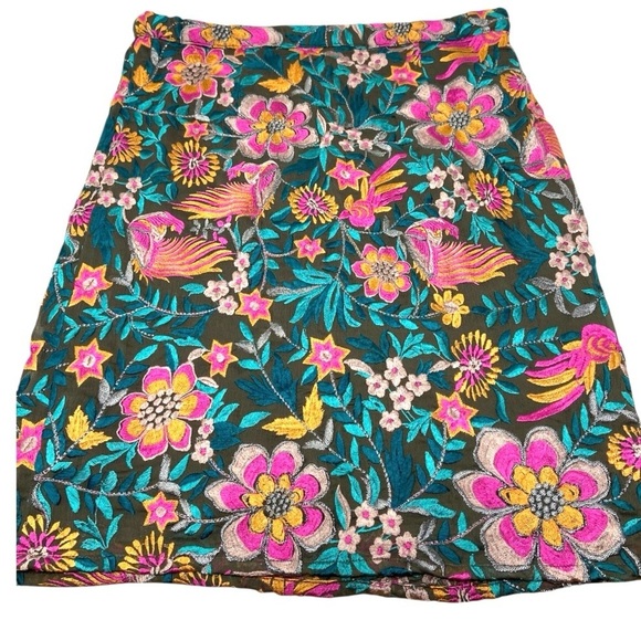 Orange and Pink A-line Mini Skirt Resort Wear - Picture 5 of 10